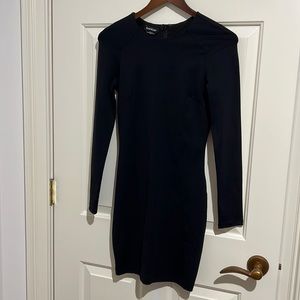 Black bodycon long sleeve dress